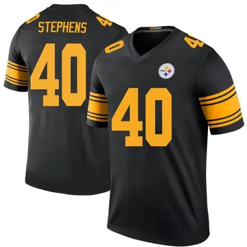 Youth Nike Pittsburgh Steelers Linden Stephens Black Color Rush Jersey - Legend