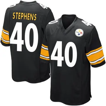 Youth Nike Pittsburgh Steelers Linden Stephens Black Team Color Jersey - Game