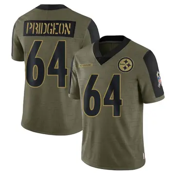 Youth Nike Pittsburgh Steelers Malcolm Pridgeon Olive 2021 Salute To Service Jersey - Limited