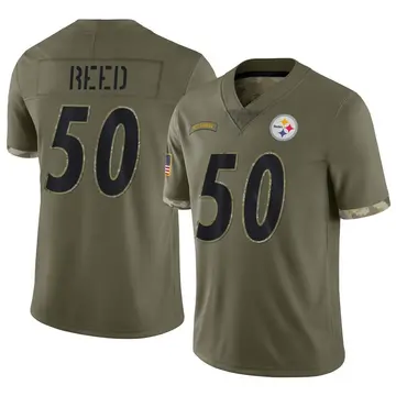 Youth Nike Pittsburgh Steelers Malik Reed Olive 2022 Salute To Service Jersey - Limited