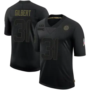 Youth Nike Pittsburgh Steelers Mark Gilbert Black 2020 Salute To Service Jersey - Limited