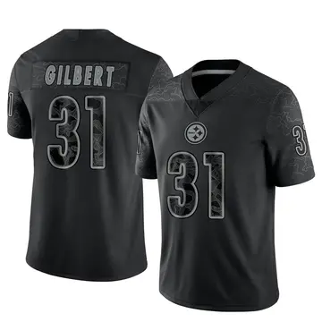 Youth Nike Pittsburgh Steelers Mark Gilbert Black Reflective Jersey - Limited