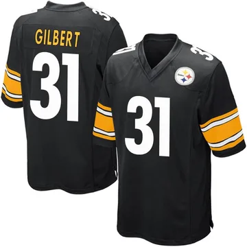 Youth Nike Pittsburgh Steelers Mark Gilbert Black Team Color Jersey - Game
