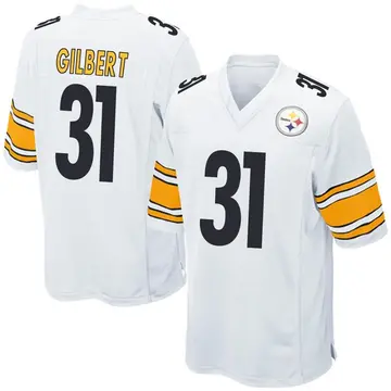 Youth Nike Pittsburgh Steelers Mark Gilbert White Jersey - Game