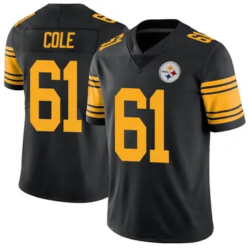 Youth Nike Pittsburgh Steelers Mason Cole Black Color Rush Jersey - Limited
