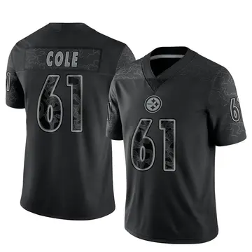 Youth Nike Pittsburgh Steelers Mason Cole Black Reflective Jersey - Limited