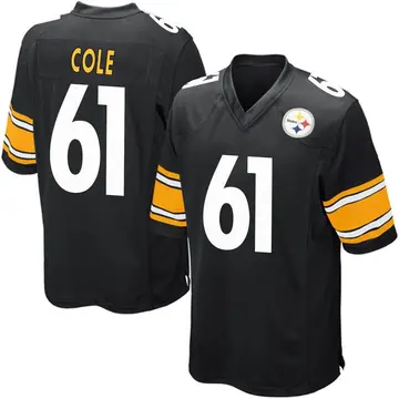Youth Nike Pittsburgh Steelers Mason Cole Black Team Color Jersey - Game