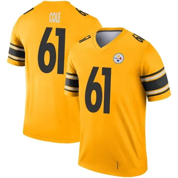 Youth Nike Pittsburgh Steelers Mason Cole Gold Inverted Jersey - Legend