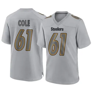 Youth Nike Pittsburgh Steelers Mason Cole Gray Atmosphere Fashion Jersey - Game