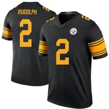 Youth Nike Pittsburgh Steelers Mason Rudolph Black Color Rush Jersey - Legend