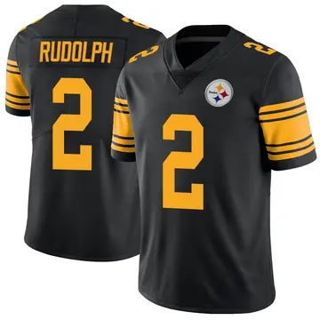 Youth Nike Pittsburgh Steelers Mason Rudolph Black Color Rush Jersey - Limited
