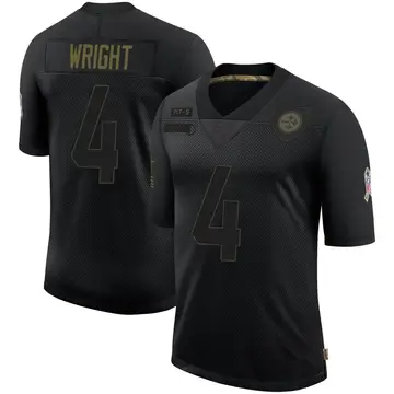 Youth Nike Pittsburgh Steelers Matthew Wright Black 2020 Salute To Service Jersey - Limited