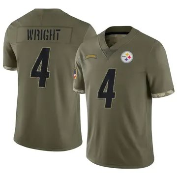 Youth Nike Pittsburgh Steelers Matthew Wright Olive 2022 Salute To Service Jersey - Limited