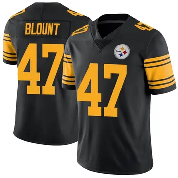 Youth Nike Pittsburgh Steelers Mel Blount Black Color Rush Jersey - Limited
