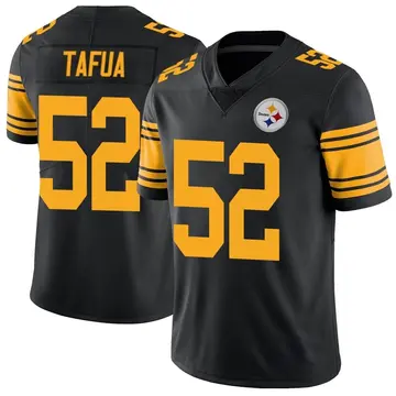 Youth Nike Pittsburgh Steelers Mika Tafua Black Color Rush Jersey - Limited