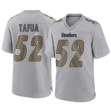 Youth Nike Pittsburgh Steelers Mika Tafua Gray Atmosphere Fashion Jersey - Game