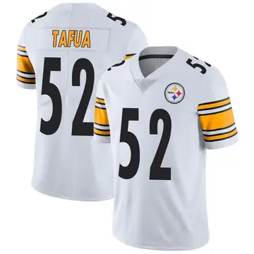 Youth Nike Pittsburgh Steelers Mika Tafua White Vapor Untouchable Jersey - Limited
