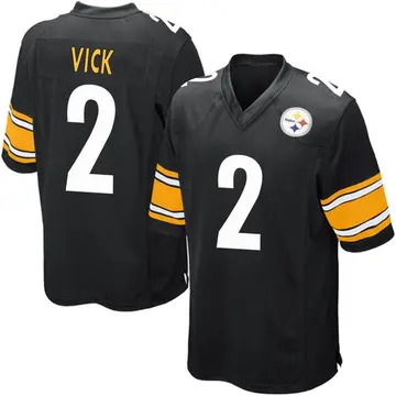 Youth Nike Pittsburgh Steelers Mike Vick Black Team Color Jersey - Game