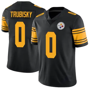 Youth Nike Pittsburgh Steelers Mitch Trubisky Black Color Rush Jersey - Limited