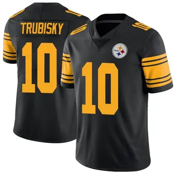Youth Nike Pittsburgh Steelers Mitch Trubisky Black Color Rush Jersey - Limited