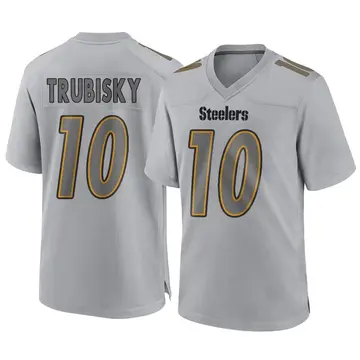 Youth Nike Pittsburgh Steelers Mitch Trubisky Gray Atmosphere Fashion Jersey - Game