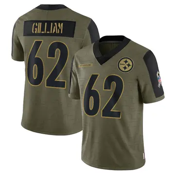 Youth Nike Pittsburgh Steelers Nate Gilliam Olive 2021 Salute To Service Jersey - Limited
