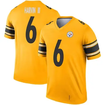 Youth Nike Pittsburgh Steelers Pressley Harvin III Gold Inverted Jersey - Legend
