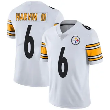 Youth Nike Pittsburgh Steelers Pressley Harvin III White Vapor Untouchable Jersey - Limited