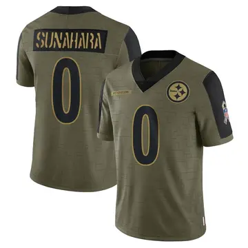 Youth Nike Pittsburgh Steelers Rex Sunahara Olive 2021 Salute To Service Jersey - Limited