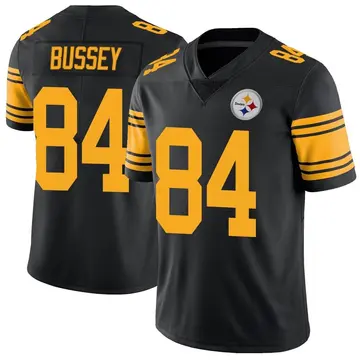 Youth Nike Pittsburgh Steelers Rico Bussey Black Color Rush Jersey - Limited