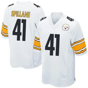 Youth Nike Pittsburgh Steelers Robert Spillane White Jersey - Game