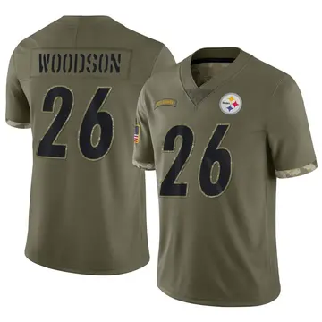 Youth Nike Pittsburgh Steelers Rod Woodson Olive 2022 Salute To Service Jersey - Limited