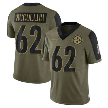 Youth Nike Pittsburgh Steelers Ryan McCollum Olive 2021 Salute To Service Jersey - Limited