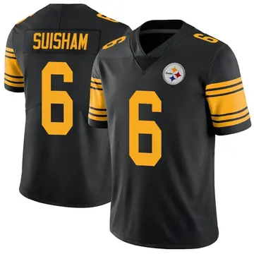 Youth Nike Pittsburgh Steelers Shaun Suisham Black Color Rush Jersey - Limited