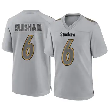 Youth Nike Pittsburgh Steelers Shaun Suisham Gray Atmosphere Fashion Jersey - Game
