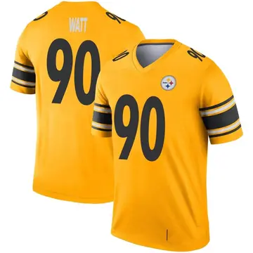 Youth Nike Pittsburgh Steelers T.J. Watt Gold Inverted Jersey - Legend