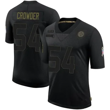 Youth Nike Pittsburgh Steelers Tae Crowder Black 2020 Salute To Service Jersey - Limited