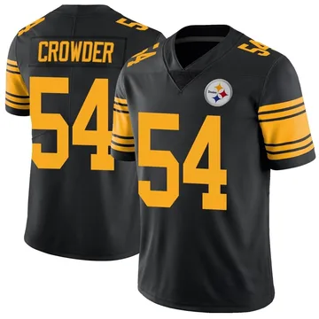 Youth Nike Pittsburgh Steelers Tae Crowder Black Color Rush Jersey - Limited