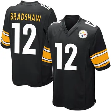Youth Nike Pittsburgh Steelers Terry Bradshaw Black Team Color Jersey - Game
