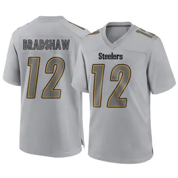 Youth Nike Pittsburgh Steelers Terry Bradshaw Gray Atmosphere Fashion Jersey - Game