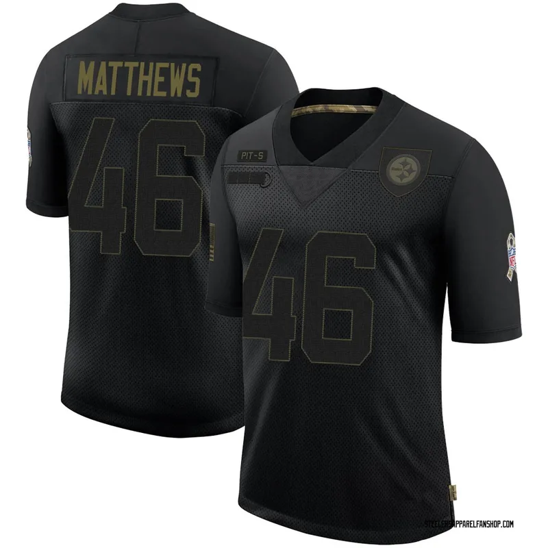 Youth Nike Pittsburgh Steelers Tray Matthews Black 2020 Salute To