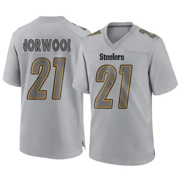 Youth Nike Pittsburgh Steelers Tre Norwood Gray Atmosphere Fashion Jersey - Game
