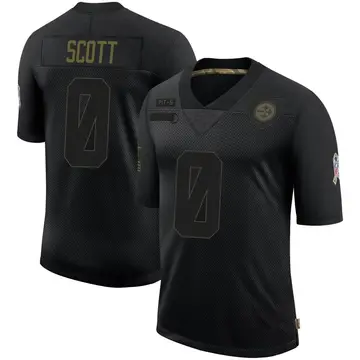 Youth Nike Pittsburgh Steelers Trenton Scott Black 2020 Salute To Service Jersey - Limited