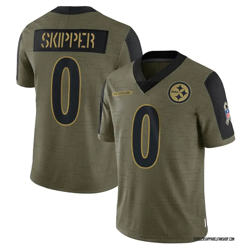 Youth Nike Pittsburgh Steelers Tuzar Skipper Olive 2021 Salute To Service Jersey - Limited