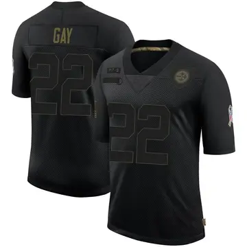 Youth Nike Pittsburgh Steelers William Gay Black 2020 Salute To Service Jersey - Limited