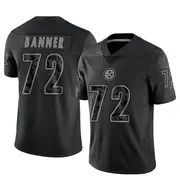 Youth Nike Pittsburgh Steelers Zach Banner Black Reflective Jersey - Limited