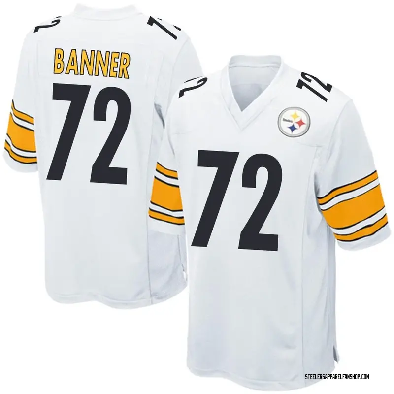 Youth Nike Pittsburgh Steelers Zach Banner White Jersey - Game