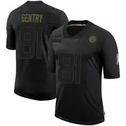 Youth Nike Pittsburgh Steelers Zach Gentry Black 2020 Salute To Service Jersey - Limited