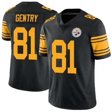 Youth Nike Pittsburgh Steelers Zach Gentry Black Color Rush Jersey - Limited
