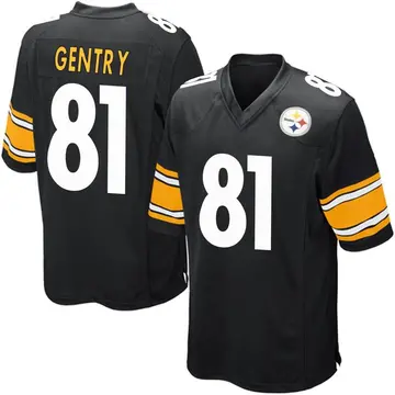 Youth Nike Pittsburgh Steelers Zach Gentry Black Team Color Jersey - Game